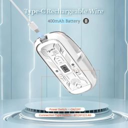 Astrill Wireless Bluetooth 5.1 & 2.4G Mini Lightweight Mouse Wireless Ambidextrous Optical Gaming Mouse with Bluetooth image 4