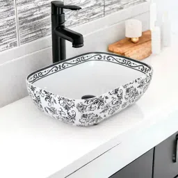 Premium Quality Attractive Ceramic Glossy Art Basin For Bathrooms & Living Room AR-014 [18 x 13 x 5]INCH Table Top Basin-image-61