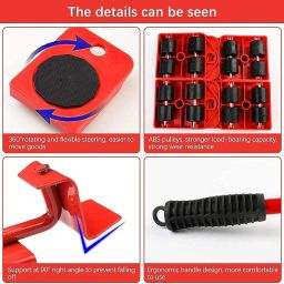 Furniture Lifter with 4 Sliders, 360 Degree Rotatable Pads_106 Appliance Furniture Caster-image-15