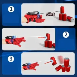 suthar's Spiderman Web Shooters Toy with Gloves For Kids, Web Dart Launcher Wrist Toy Set image 4