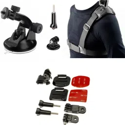 quikprof Helmet mountkit Suction Cup and Shoulder Strap for Gopro, YI, SJCAM Strap-picture-36