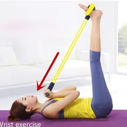 fitaza Pull Reducer Tummy Trimmer Ab Builder Exerciser with 4 Tubes Bands Ab Ab Exerciser image 3
