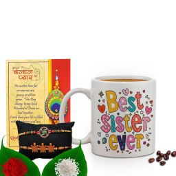 Designer Coffee Mug,2 Rakhi,Roli & Greeting Card Rakhi Gift For Brother Sister(S25086) Assorted Rakhi Set-image-60