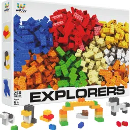 ABS Building Blocks Construction Set Activity Toys for Kids, 250 Pieces-image-61