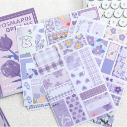 Self Adhesive 20 Sheet Vintage Retro Decorative Nature Stickers Journal Supplies-image-52