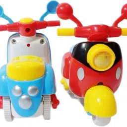 k a enterprises Mini scooter unbreakable car toy set ( set of 2)- Multi color image 3