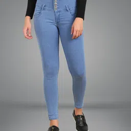 f2m Women Slim Mid Rise Light Blue Jeans-picture-47