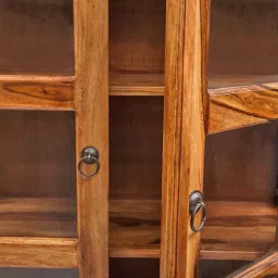 flipkart perfect homes Sheesham Solid Wood Solid Wood Semi-Open Book Shelf image 3
