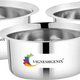 VIGNESHGENIX Top Only – 22 Gauge Steel Bowl Serving Set-image-5