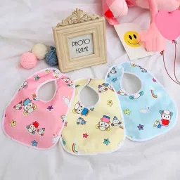 Baby Apron with Bib | Waterproof | Absorbent Fabric for New Born Baby-34