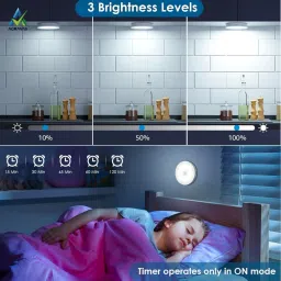 AGRAVAS Rechargeable Motion Sensor LED Night Light with USB Charging & Magnetic Mount Motion Sensor Light image 5