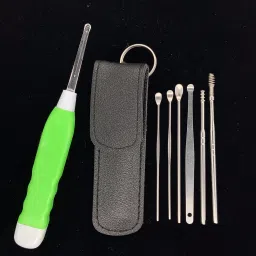 LED light Ear pick and Ear Wax Cleaner Tool Set Spring Curette Earwax Remover-image-64