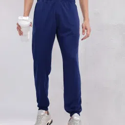 Men Solid Blue Track Pants-image-39