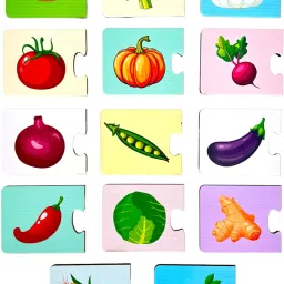 kiddiwinks 2 piece Vegetables Shadow Matching Puzzle image 2