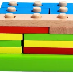 Wooden Geometry Shapes Puzzle Building Blocks For Kids-23