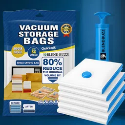 blend buzz Heavy Duty Vacuum 207 Seal Bags With Pump Moisture Proof Travel Storage Vacuum Bags-picture-1