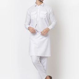 Men Cotton Blend Kurta Salwar Set-image-31