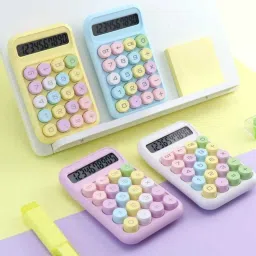 q7 brand Calculator Multicolor Az8 12 Digits Large LCD Display Calculator pack1_AZ8 BasicCalculator image 3