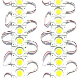 Pack of 20(White) - 2.4W Coin LED Light 12Volt DC Self Adhesive Module Light Electronic Hobby Kit-5