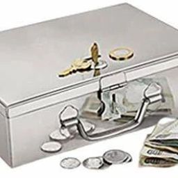 safe locker box Home,Office,Hotel,Bank All use Size-8 Inch With Lock And 2 key Coin Bank-image-57
