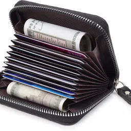 Men & Women Casual Black Artificial Leather RFID Card Holder-image-52