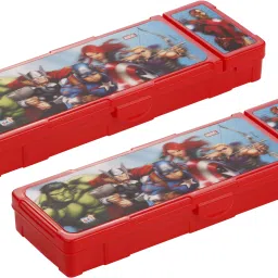 VENUE Pack of two Pencil Box Avengers Art Plastic Pencil Boxes-image-21
