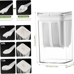 psa Curd Maker and Greek Yogurt Maker - 1100ml Fine Mesh Strainer with Lid Strainer image 2