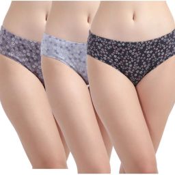 Pack of 3 Women Hipster Multicolor Panty-image-101