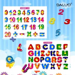 Colorful Wooden Alphabet & Number Puzzle Set|Educational Toy ABCD & 123 Puzzle-image-72