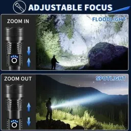 dazzel flex M983(ZOOMABLE METAL TORCH)5 Modes Flashlight, Super Bright LED Light 100W Torch Torch image 2