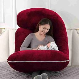 Pregnancy pillow Polyester Fibre Solid Pregnancy Pillow Pack of 1-image-51