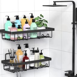(set of 2)Bathroom Rack/Shelf/Storage Organizer for bathroom/kitchen/living hall Steel Wall Shelf-image-93