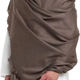 Feathers Polyester Wool Blend Solid Men Shawl-image-71