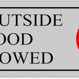 No Outside Food Allowed – 12x5 Inch – Notice Board for Restaurants,Cafes Emergency Sign-image-51