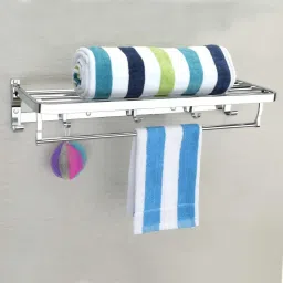 Royal Stainless Steel Folding Towel Rack for Bathroom(1.5 Feet Long) Towel Stand/Towel Hanger/Towel Holder/Bathroom Accessories for Home Chrome Finish Towel Holder-image-82