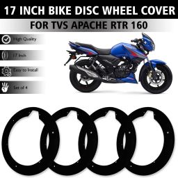 17 inch ABS Plastic New Embossed Pattern Wheel Cover 4pc For TVS_APACHE_RTR160 Bike Fairing Kit-9