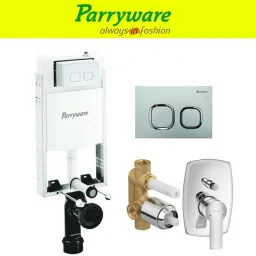Half Frame Concealed Cistern, with divater body upper crust set of 1 pic 316 Dual Flush Tank-1