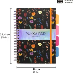 pukka pad Bloom Range | 5 Subject Book Set | 80gsm Perforated Pages B5 Notebook Ruled 200 Pages image 2
