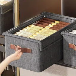 Ashmakam Steel Cupboard for Storage Durable Metal Wardrobe with Organizer Racks Poly-canvas Laundry Bag-image-38