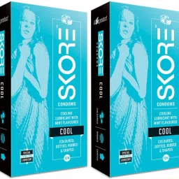 Cool 20s - (Sensation Series: Cool Mint) - Coloured, Dotted, Ribbed - (10s x 2 = 20 Condoms) Condom-4