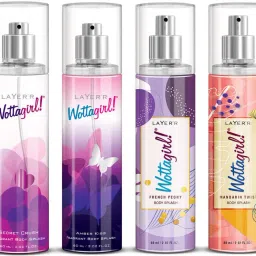 Wottagirl Body Splash Combo Pack of 4 - For Women (240ml, Pack of 4) Body Spray-For Women-26