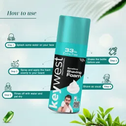 keywest Professional Sensitive Pre-Shaving Foam for Men image 4