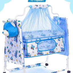 New Born Baby Cradle Baby Crib Baby Jhula / Mattress Pillow Mosquito Net-10