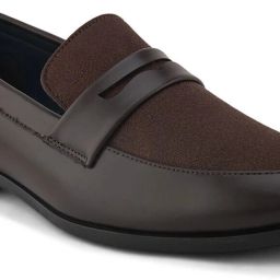 Brown Suede Formal Slip Ons Loafers For Men-image-73