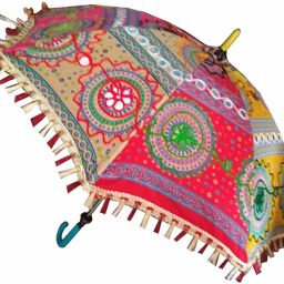 Trading Corporation Fabric Embroidered Rajasthani Umbrella Umbrella-image-13