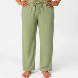 belfry Women Regular Fit Light Green Cotton Blend Trousers-picture-48