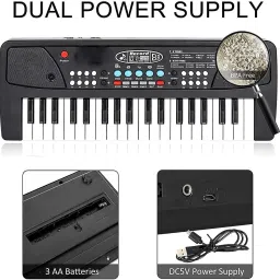 koros Bigfun Piano Keyboard Toy for Kids with Mic Dc Power Option Recording P8 image 2