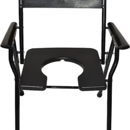 commode Chair for unisex/ADULT Comfortable Safe chair Commode Chair(Black) Commode Shower Chair-image-6