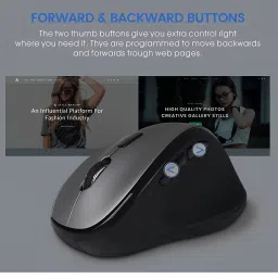 CLUSPEX Art Ergonomic Unique 56° (Degree) Vertical 2.4GHz Optical 6D with 3 DPI Modes Wireless Optical Gaming Mouse image 4