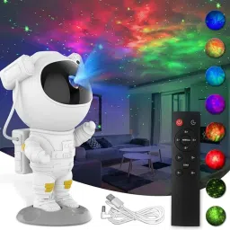 Galaxy Night Light Astronaut Space Star Projector Nebula 360 Adjustable Head Night Lamp-2